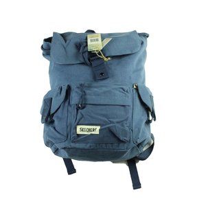 navy blue canvas backpack